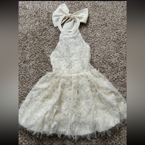 First Date Jasmine Pearl White Mini Dress Size S NWT. - Picture 10 of 15